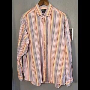 Polo Ralph Lauren Men's Westerton L/S Striped shirt SZ XL Cotton Colorful